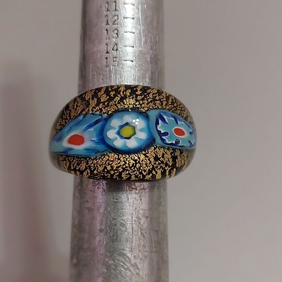 Jewelry - Chunky Statement Glass Ring Size 7
